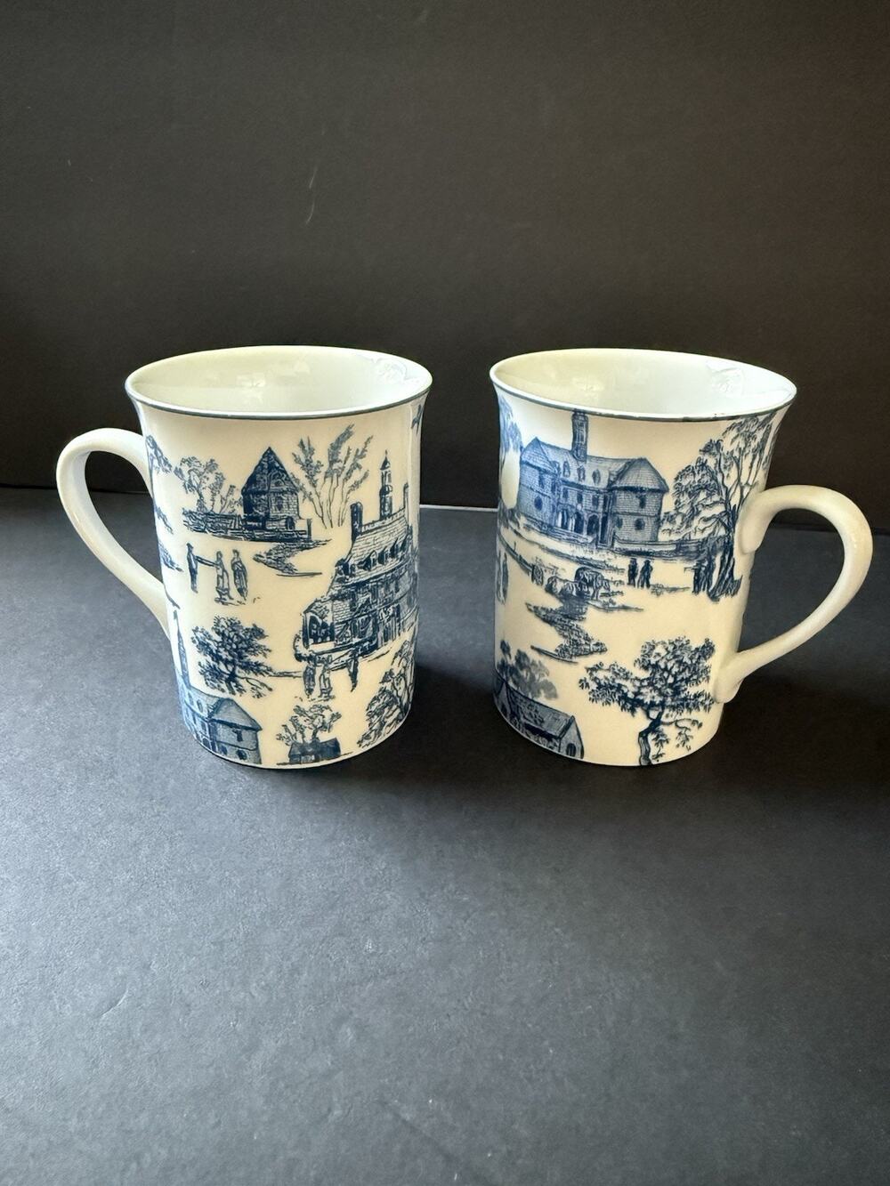 Colonial Williamsburg "Williamsburg Townscape Toile" Blue & White Coffee Tea Mug